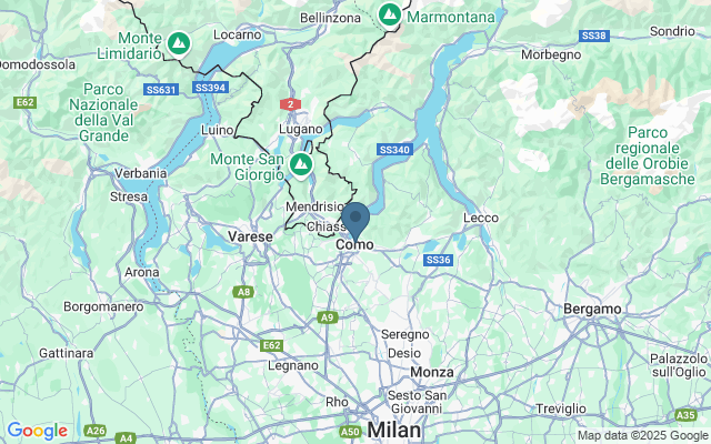 Kaart met locatie Como